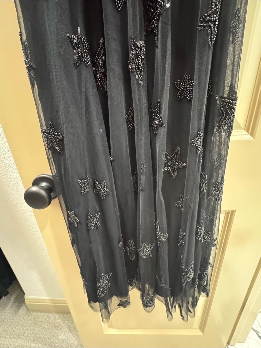 saltwater LUXE Black Star-Embroidered Maxi Dress NWOT - Picture 4 of 5